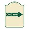 Signmission One Way With Right Arrow Heavy-Gauge Aluminum Architectural Sign, 24" x 18", TG-1824-24384 A-DES-TG-1824-24384 - alternate 1